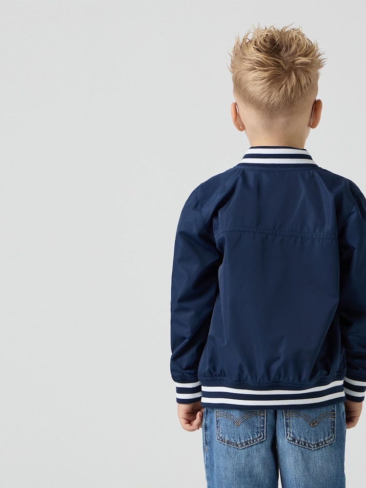 Levi's® Blue Shiny Mesh Lined Bomber Jacket - Image 2 of 9