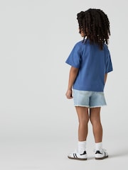 Levi's® Blue A-Line High Waist Shorts With Raw Hem - Image 2 of 8