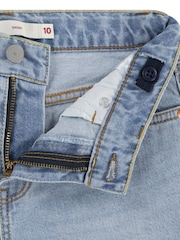 Levi's® Blue A-Line High Waist Shorts With Raw Hem - Image 7 of 8