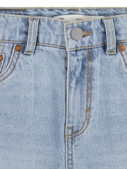 Levi's® Blue A-Line High Waist Shorts With Raw Hem - Image 8 of 8