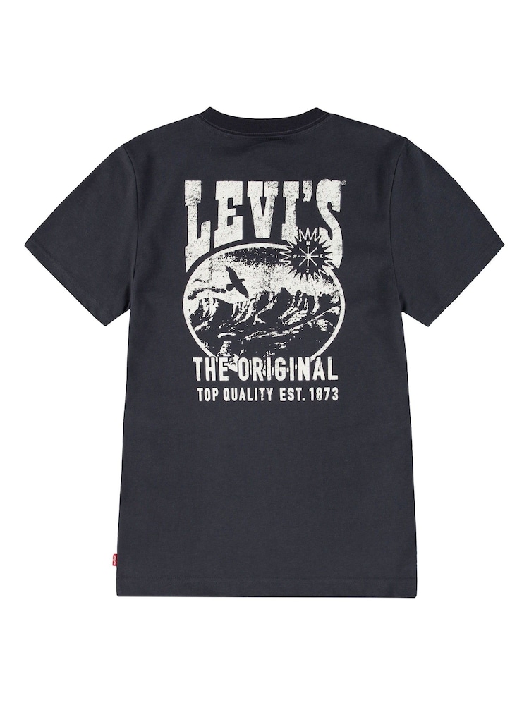 Levi's® Black Western Valley Back Graphic Logo Short Sleeve T-Shirt - Image 2 of 5