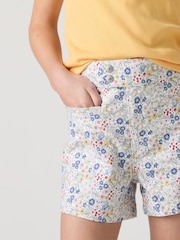 Levi's® White High Waist Floral Denim Shorts - Image 3 of 13