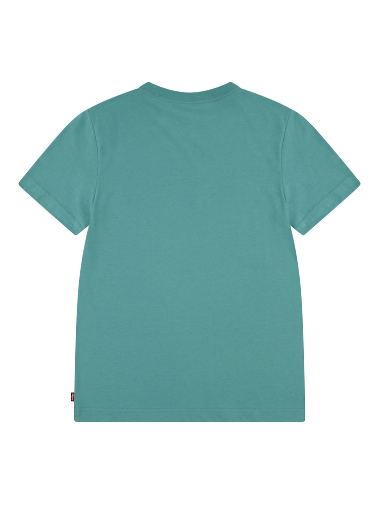 Levi's® Green Batwing Logo Short Sleeve T-Shirt - Image 2 of 4 Levi's® Green Batwing Logo Short Sleeve T-Shirt - Image 2 of 4