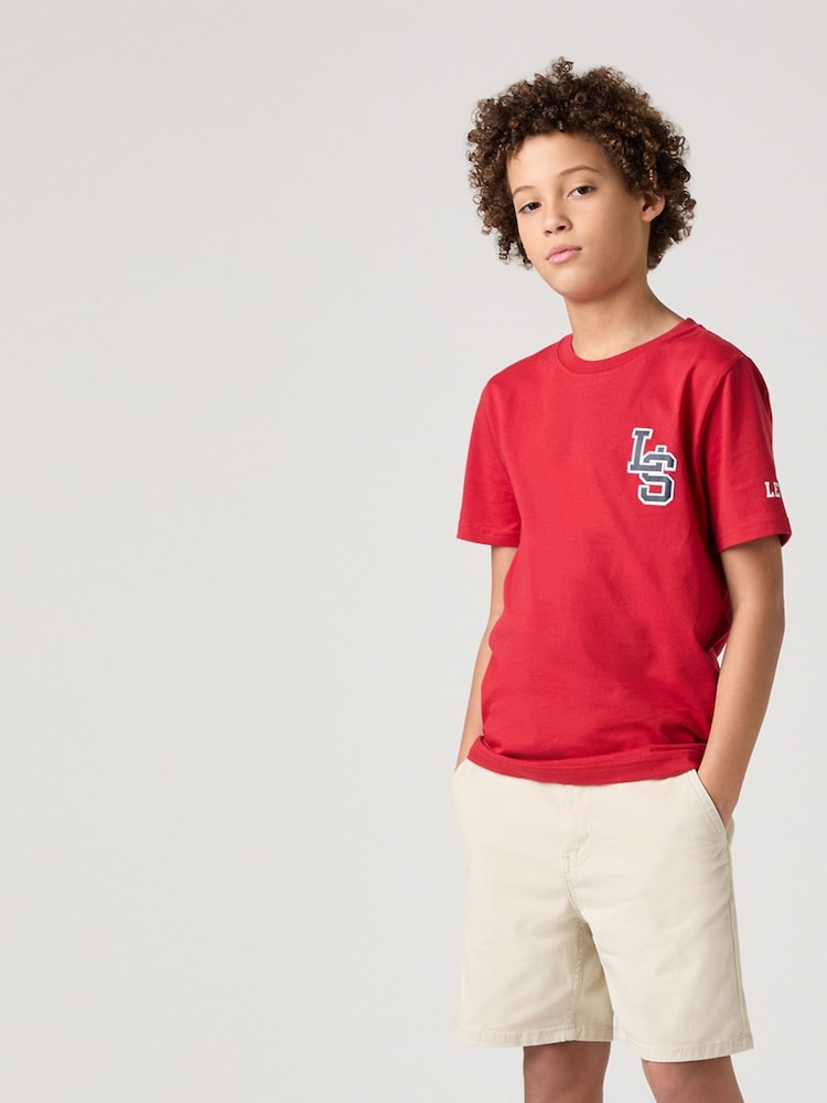 Levi's® Red Varisty Letter Logo Short Sleeve T-Shirt - Image 1 of 13