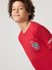 Levi's® Red Varisty Letter Logo Short Sleeve T-Shirt - Image 3 of 13