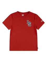 Levi's® Red Varisty Letter Logo Short Sleeve T-Shirt - Image 9 of 13
