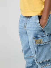 Levi's® Blue Denim Baggy Cargo 100% Cotton Jeans - Image 5 of 15