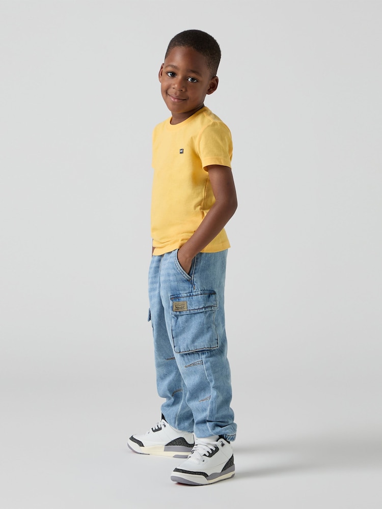 Levi's® Blue Denim Baggy Cargo 100% Cotton Jeans - Image 7 of 15