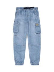 Levi's® Blue Denim Baggy Cargo 100% Cotton Jeans - Image 9 of 15