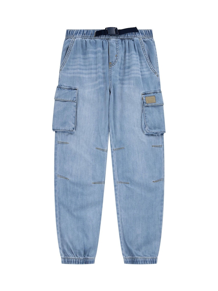 Levi's® Blue Denim Baggy Cargo 100% Cotton Jeans - Image 9 of 15