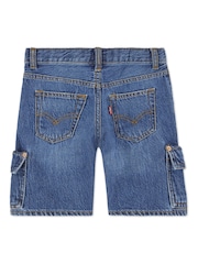 Levi's® Blue Denim Baggy Cargo 100% Cotton Shorts - Image 2 of 5