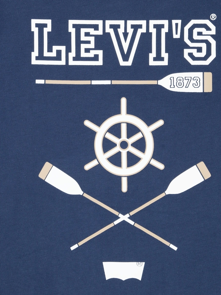 Levi's® Blue Nautical Back Graphic Short Sleeve T-Shirt - Image 3 of 5