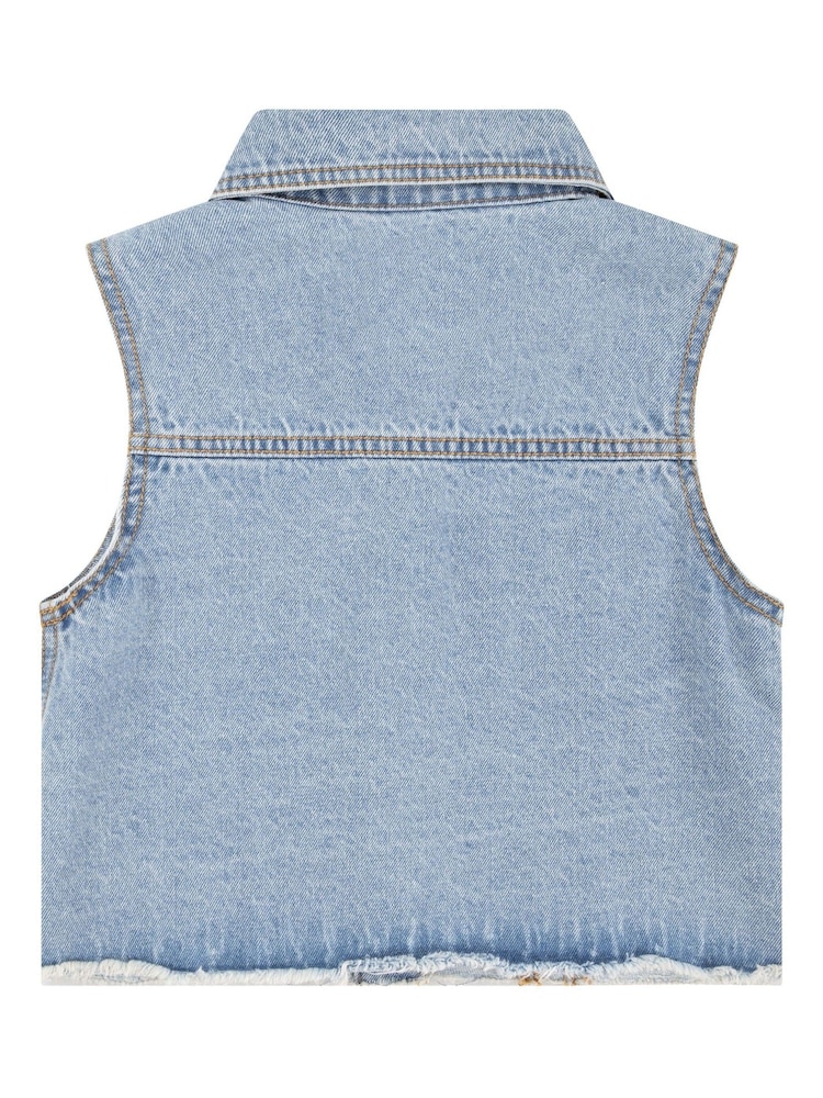 Levi's® Western Desert Embroidered Denim 100% Cotton Waistcoat - Imagen 2 de 4