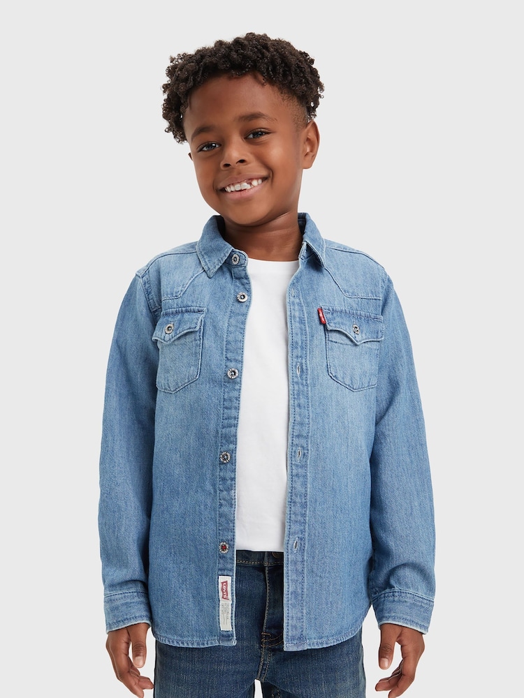 Levi's Blue Barstow Western 100% Cotton Denim Shirt - Image 1 of 7