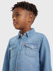 Levi's Blue Barstow Western 100% Cotton Denim Shirt - Image 3 of 7