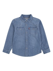 Levi's Blue Barstow Western 100% Cotton Denim Shirt - Image 4 of 7