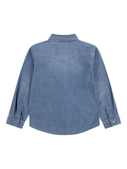 Levi's Blue Barstow Western 100% Cotton Denim Shirt - Image 5 of 7