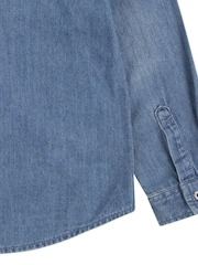 Levi's Blue Barstow Western 100% Cotton Denim Shirt - Image 7 of 7