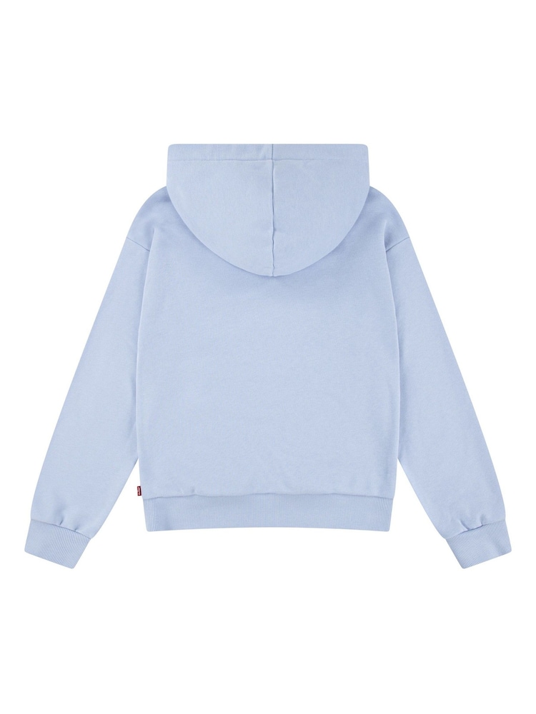 Levi's® Blue Floral Batwing Logo Pullover Hoodie - Image 2 of 4