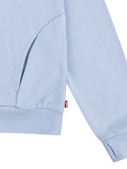 Levi's® Blue Floral Batwing Logo Pullover Hoodie - Image 3 of 4