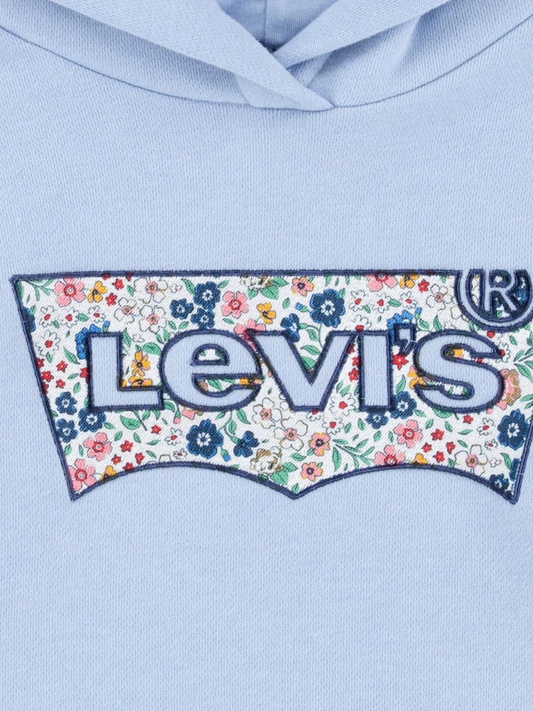 Levi's® Blue Floral Batwing Logo Pullover Hoodie - Image 4 of 4