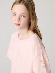 Levi's® Pink Oversized Floral Embroidery Logo T-Shirt - Image 2 of 7