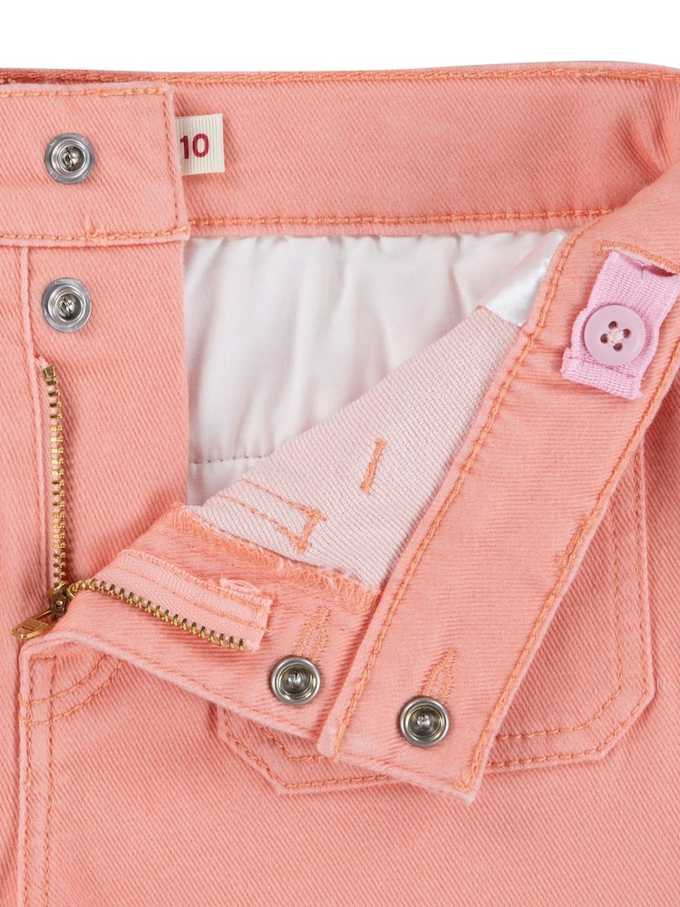 Levi's Pink Denim Mini Pocket Shorts - Image 3 of 5