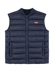 Levi's® Blue Midweight Logo Puffer Gilet - Image 5 of 7
