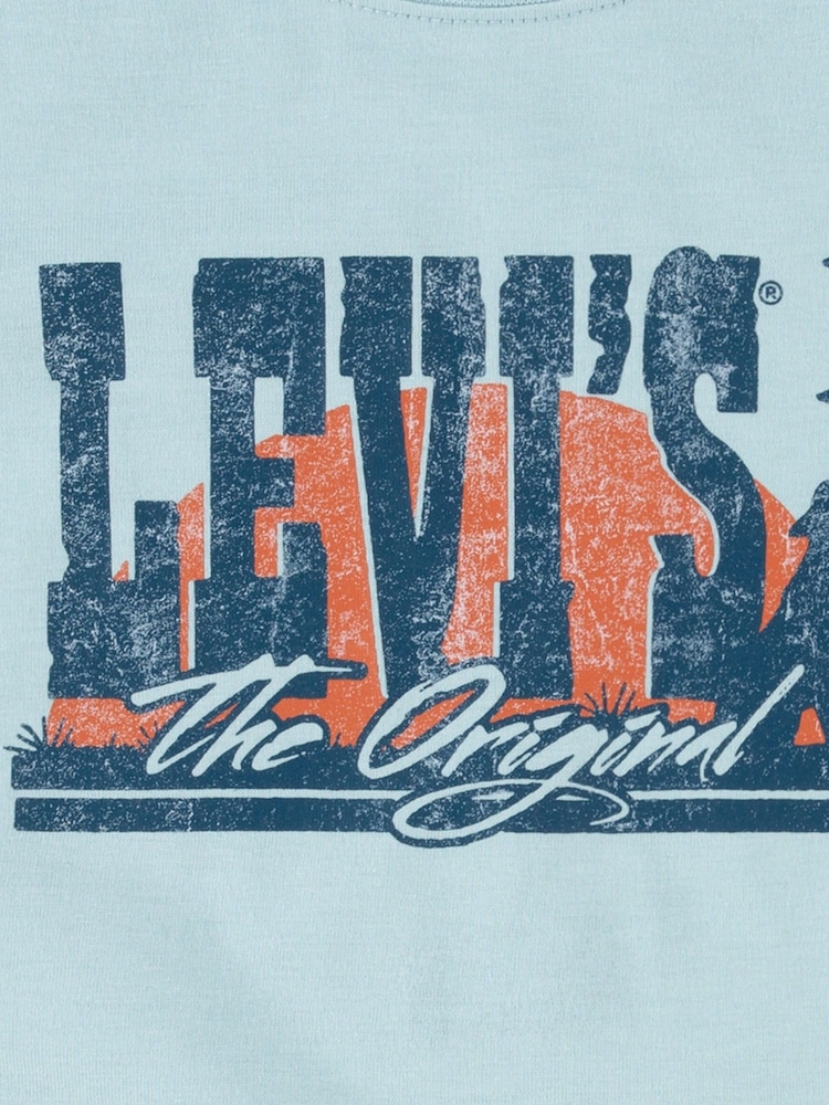 Levi's® Blue Western Desert Logo Graphic Short Sleeve T-Shirt - Image 4 of 4