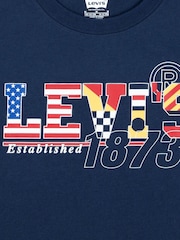 Levi's® Blue Americana Graphic Logo Short Sleeve T-Shirt - Image 4 of 4