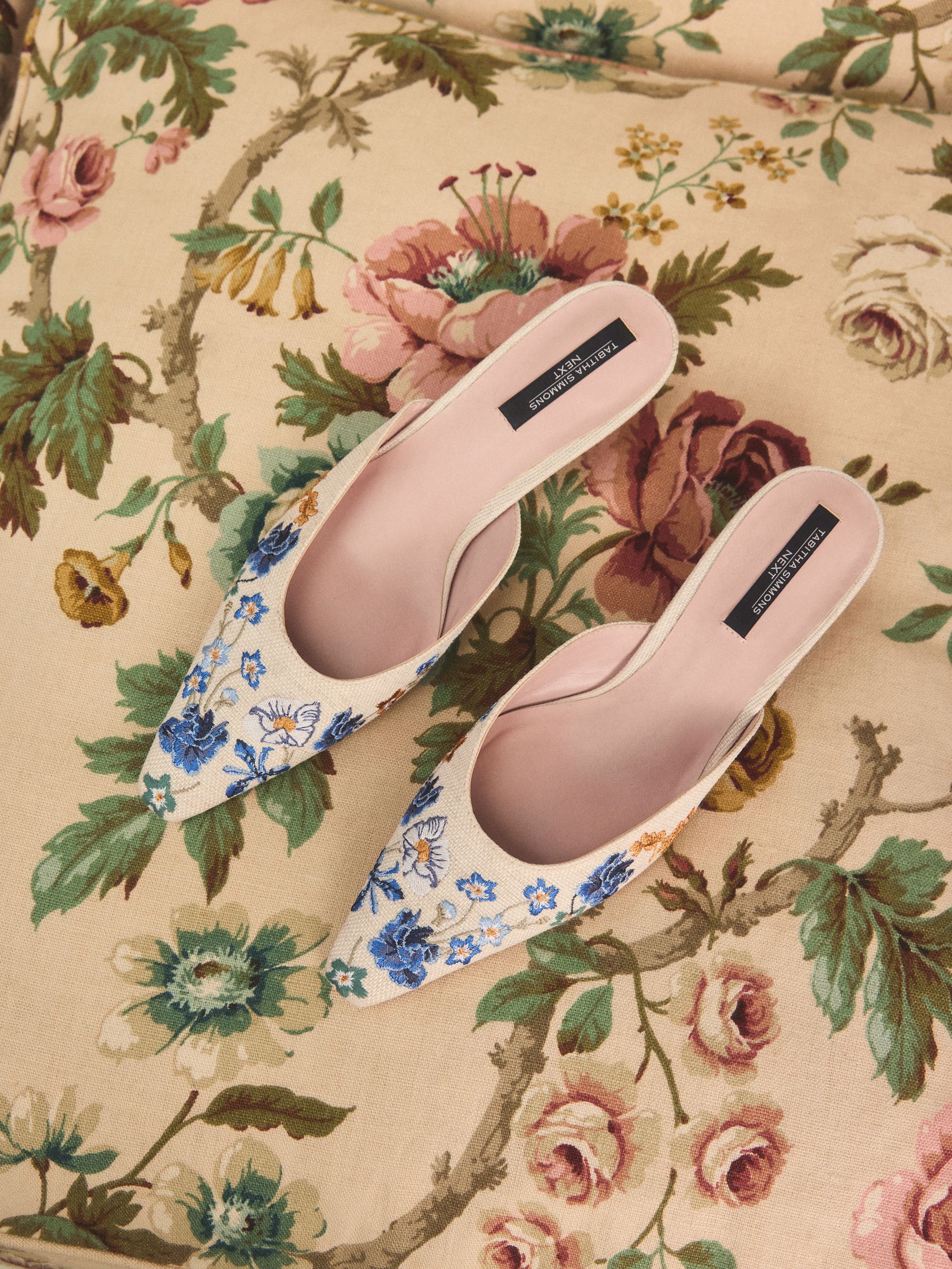 Buy Bone Tabitha Simmons x Next Willow Embroidery Bow Detail