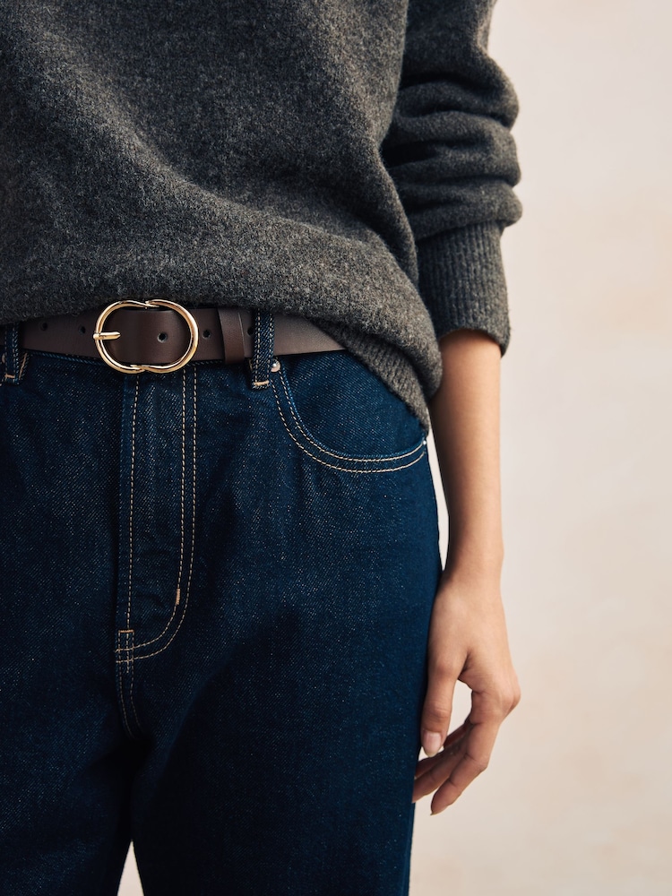 Chocolate Brown Regular PU Belt - Image 2 of 5