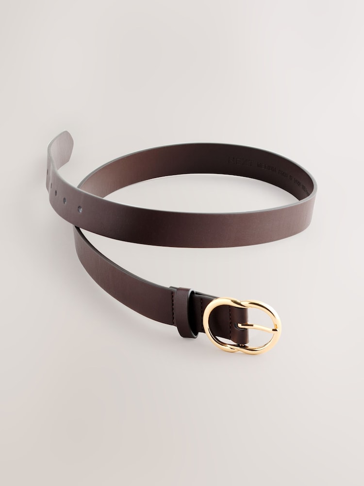 Chocolate Brown Regular PU Belt - Image 5 of 5