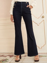 Love & Roses Dark Wash Kick Flare Jeans - Image 1 of 5