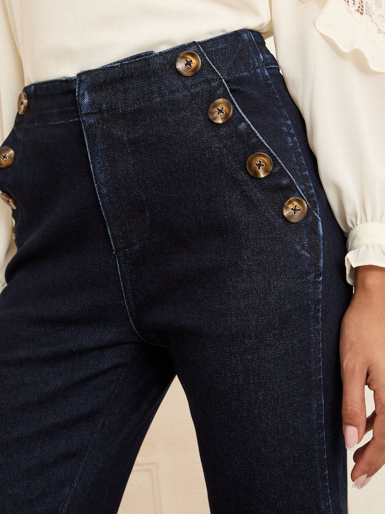 Love & Roses Dark Wash Kick Flare Jeans - Image 2 of 5