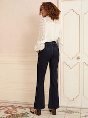 Love & Roses Dark Wash Kick Flare Jeans - Image 4 of 5