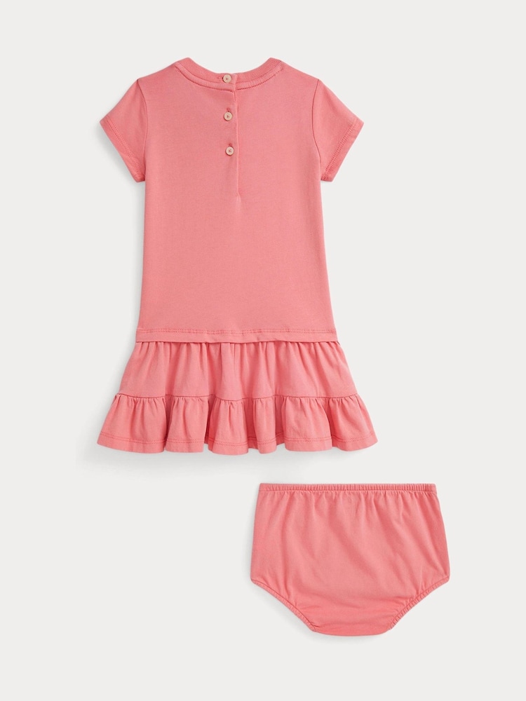 Polo Ralph Lauren Pink 26/1S 100% Cotton Jersey Dress - Image 2 of 2