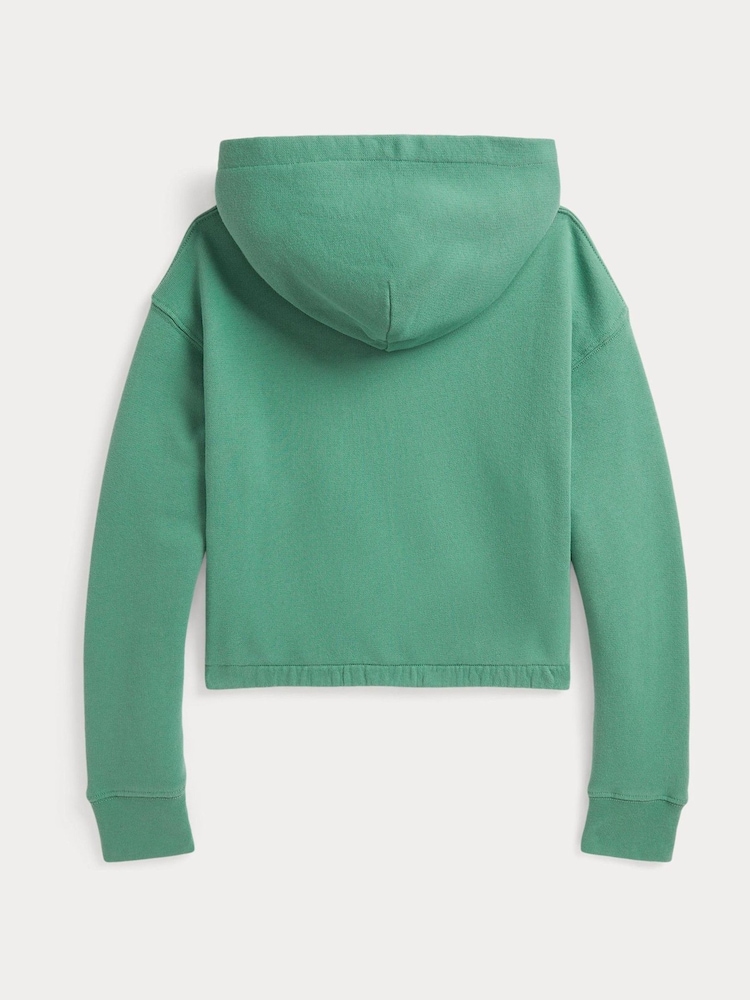 Polo Ralph Lauren Green Girls Pony Logo Hoodie - Image 2 of 2