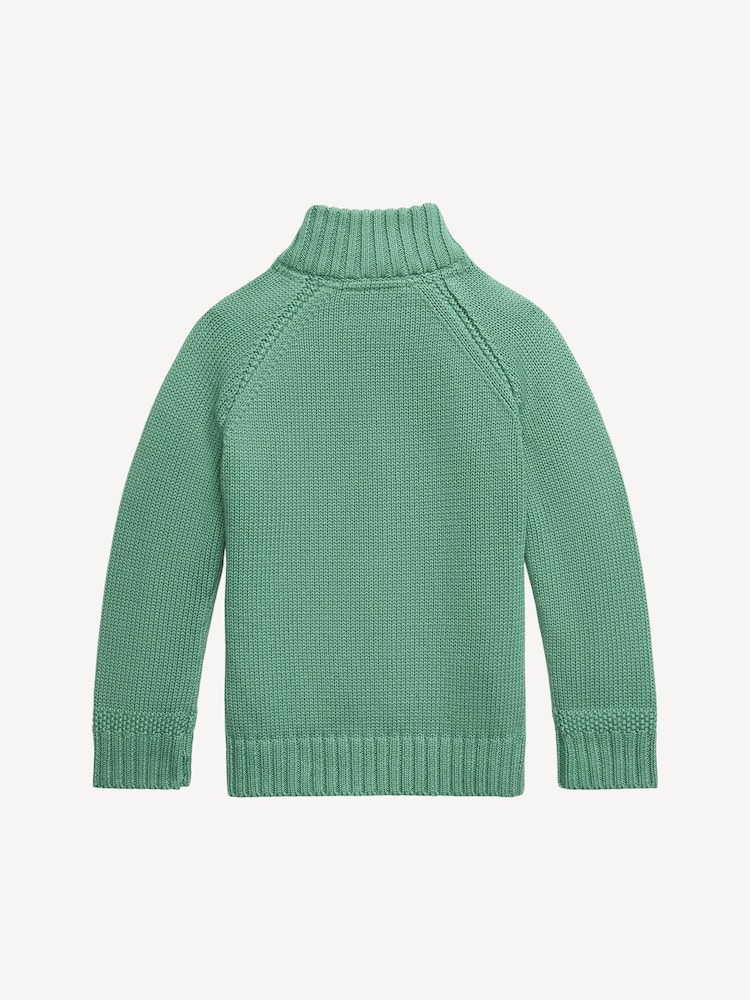 Polo Ralph Lauren Green Zip Through 100% Cotton Hoodie - Image 2 of 2