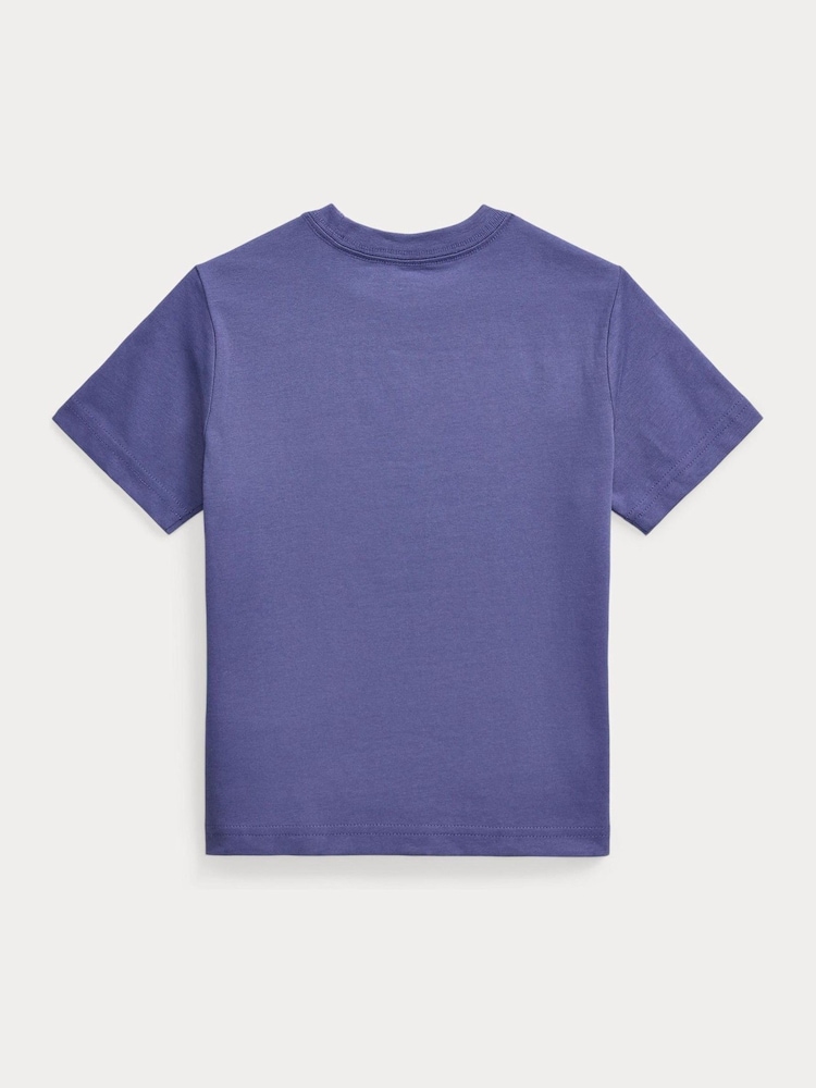 Polo Ralph Lauren Blue 26/1 100% Cotton Jersey Short Sleeve T-Shirt - Image 2 of 2