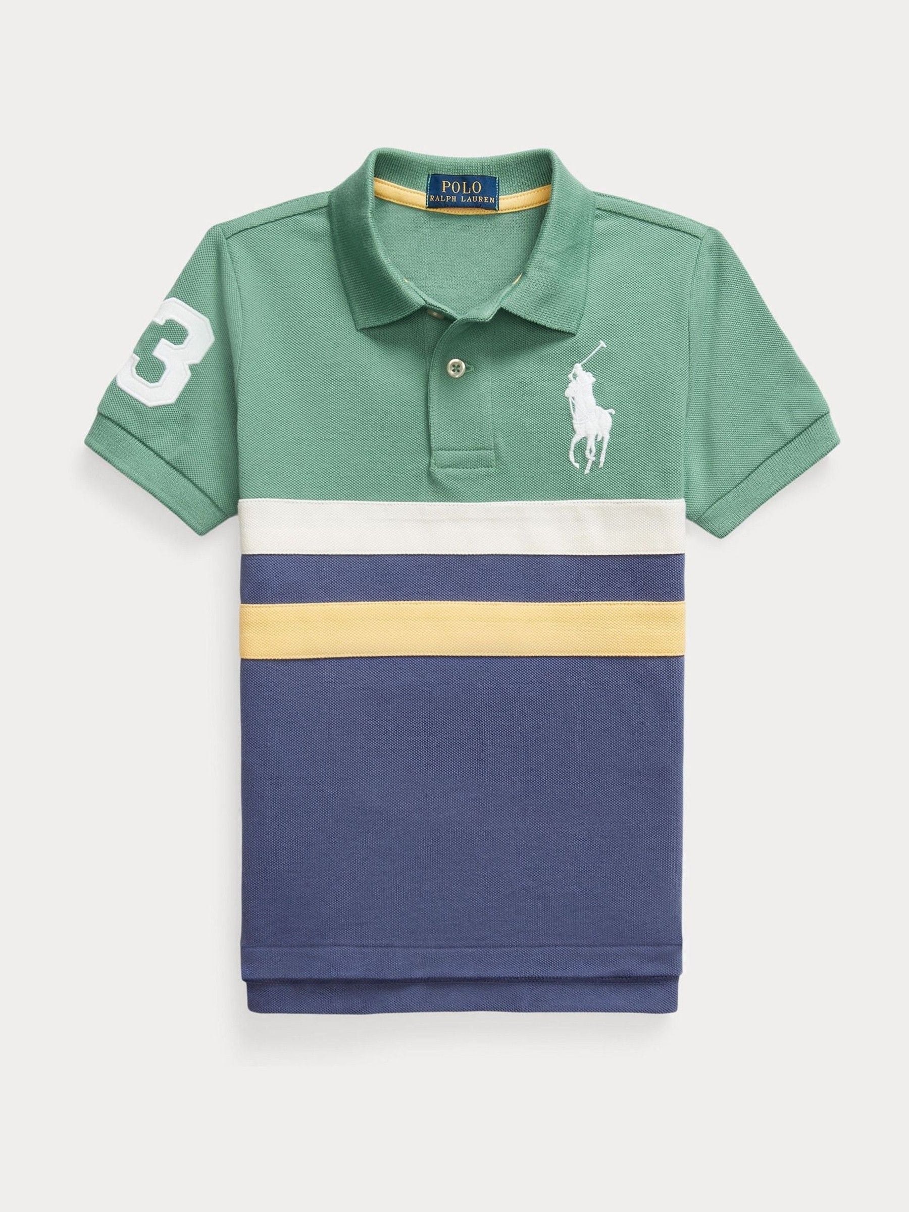 トップス supreme green navy border polo shirt F37688s.jpg