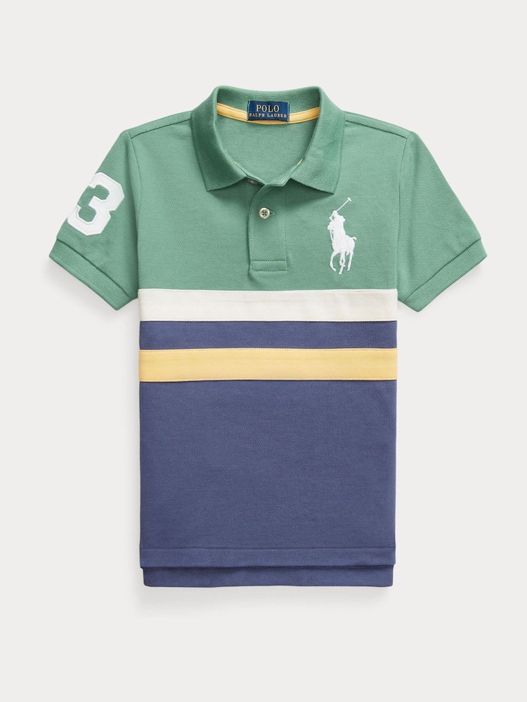 Polo Ralph Lauren Green 100% Cotton Polo Shirt - Image 1 of 2