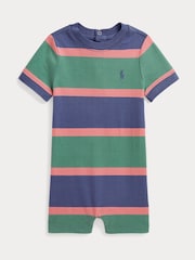 Polo Ralph Lauren Green Jersey Short Sleeve Rompersuit - Image 1 of 2