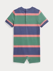 Polo Ralph Lauren Green Jersey Short Sleeve Rompersuit - Image 2 of 2