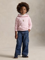 Polo Ralph Lauren Pink Girls Pony Logo Hoodie and jogger set - Image 1 of 6