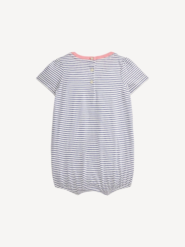 Polo Ralph Lauren Blue 100% Cotton Jersey Rompersuit - Image 2 of 3