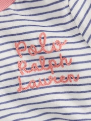 Polo Ralph Lauren Blue 100% Cotton Jersey Rompersuit - Image 3 of 3
