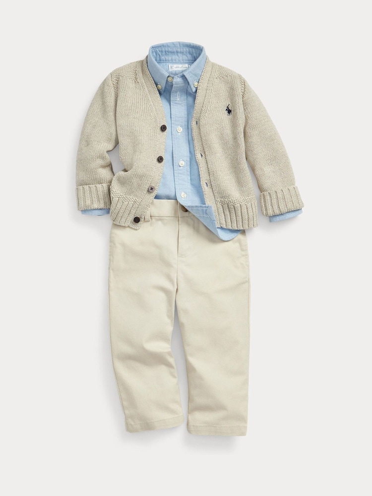 Polo Ralph Lauren Blue Baby Boys 100% Cotton Iconic Pony Cotton Oxford Shirt - Image 3 of 3 Polo Ralph Lauren Blue Baby Boys 100% Cotton Iconic Pony Cotton Oxford Shirt - Image 3 of 3