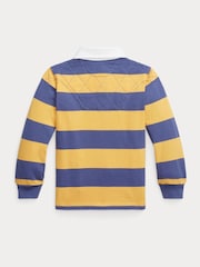 Polo Ralph Lauren Blue/ yellow Boys Stripe Block Jersey Rugby Shirt - Image 2 of 2