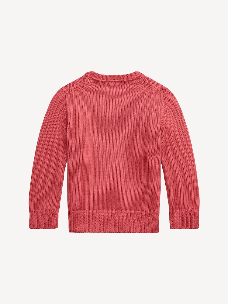Polo Ralph Lauren Red 20/2 100% Cotton Long Sleeve Jumper - Image 2 of 2